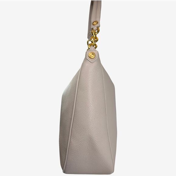 Furla Pebbled Leather Hobo Bag in Sabbia Taupe with Chain Strap and Dust Bag - Picture 11 of 15
